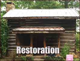 Historic Log Cabin Restoration  Cedar Mountain, North Carolina